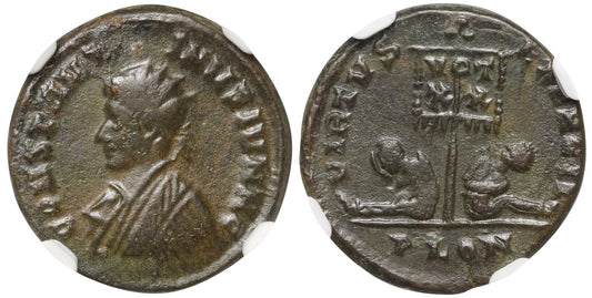 * Romano-British Interest - London Mint, Constantine II (AD 337-340), Æ 3, London.  NGC VF.