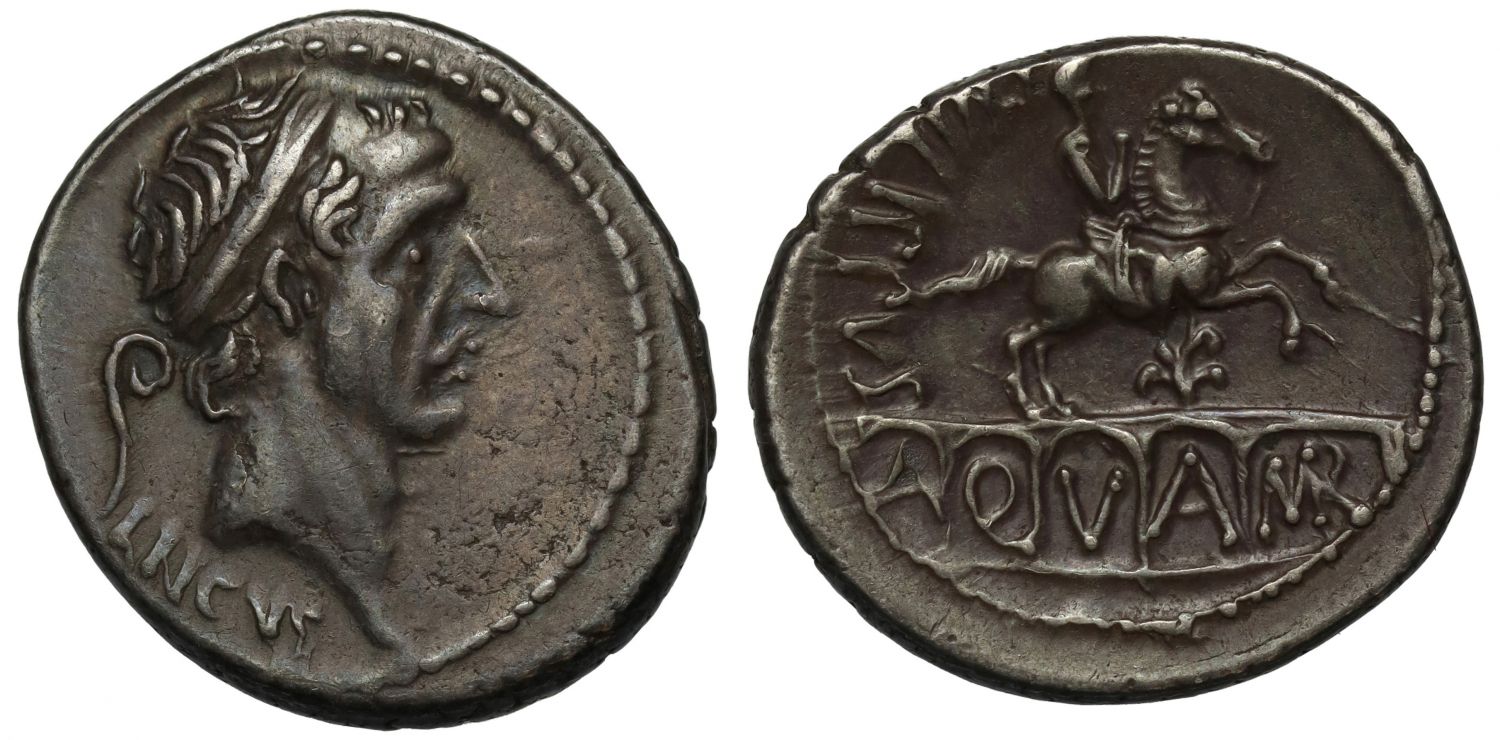 L Marcius Philippus, Silver Denarius, 56 BC.