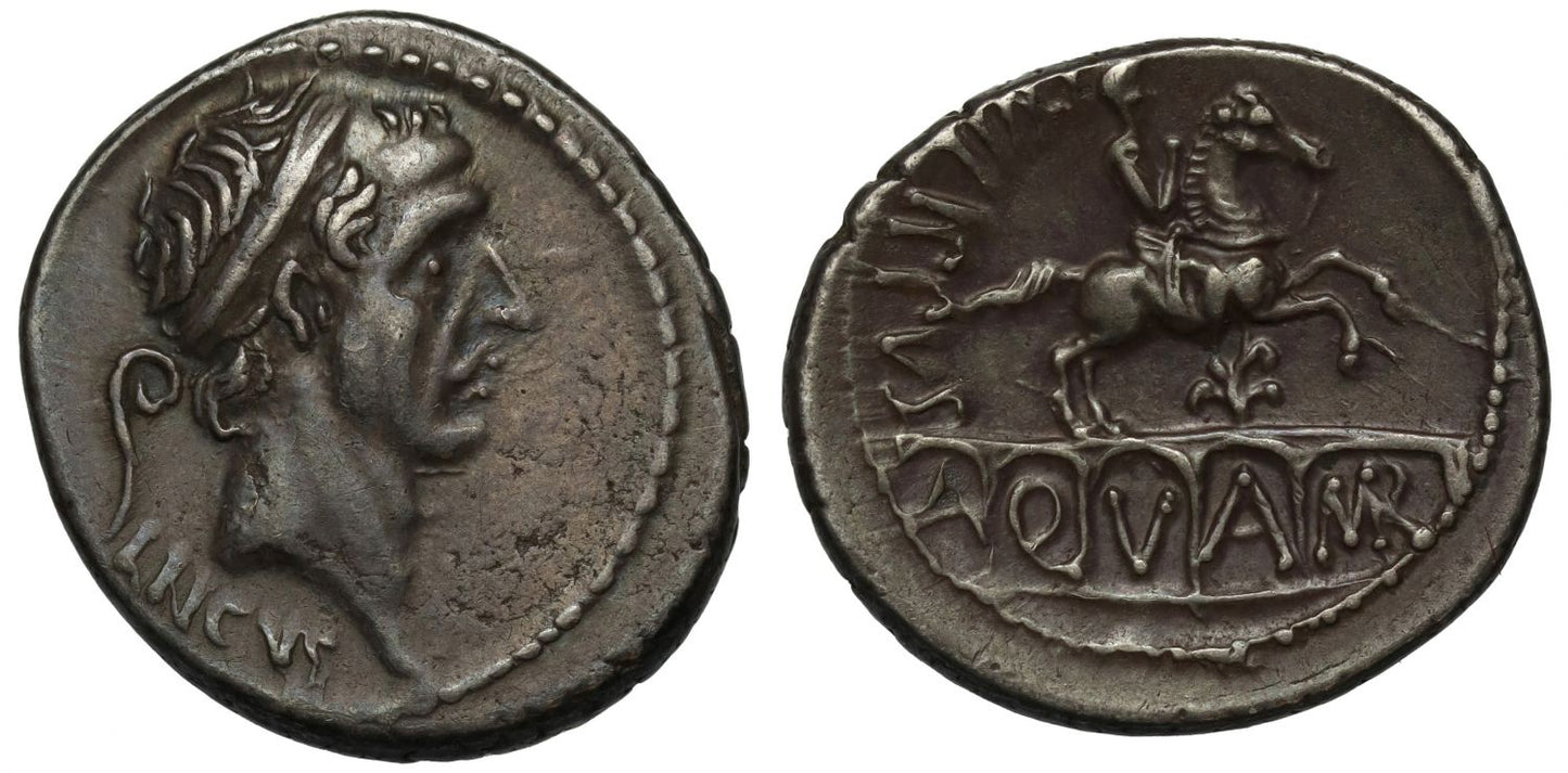 L Marcius Philippus, Silver Denarius, 56 BC.