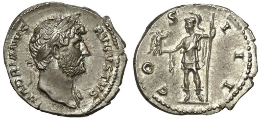 Hadrian Silver Denarius, rev. Roma.