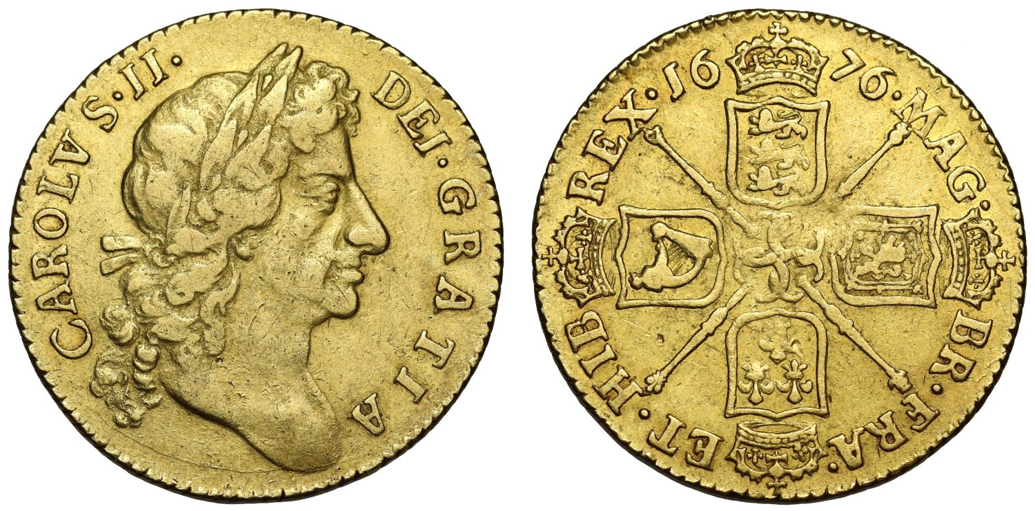 Charles II 1676 Guinea, 4th bust