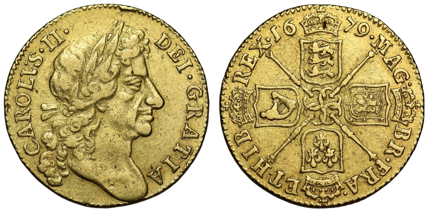 Charles II 1679 Guinea, 4th bust