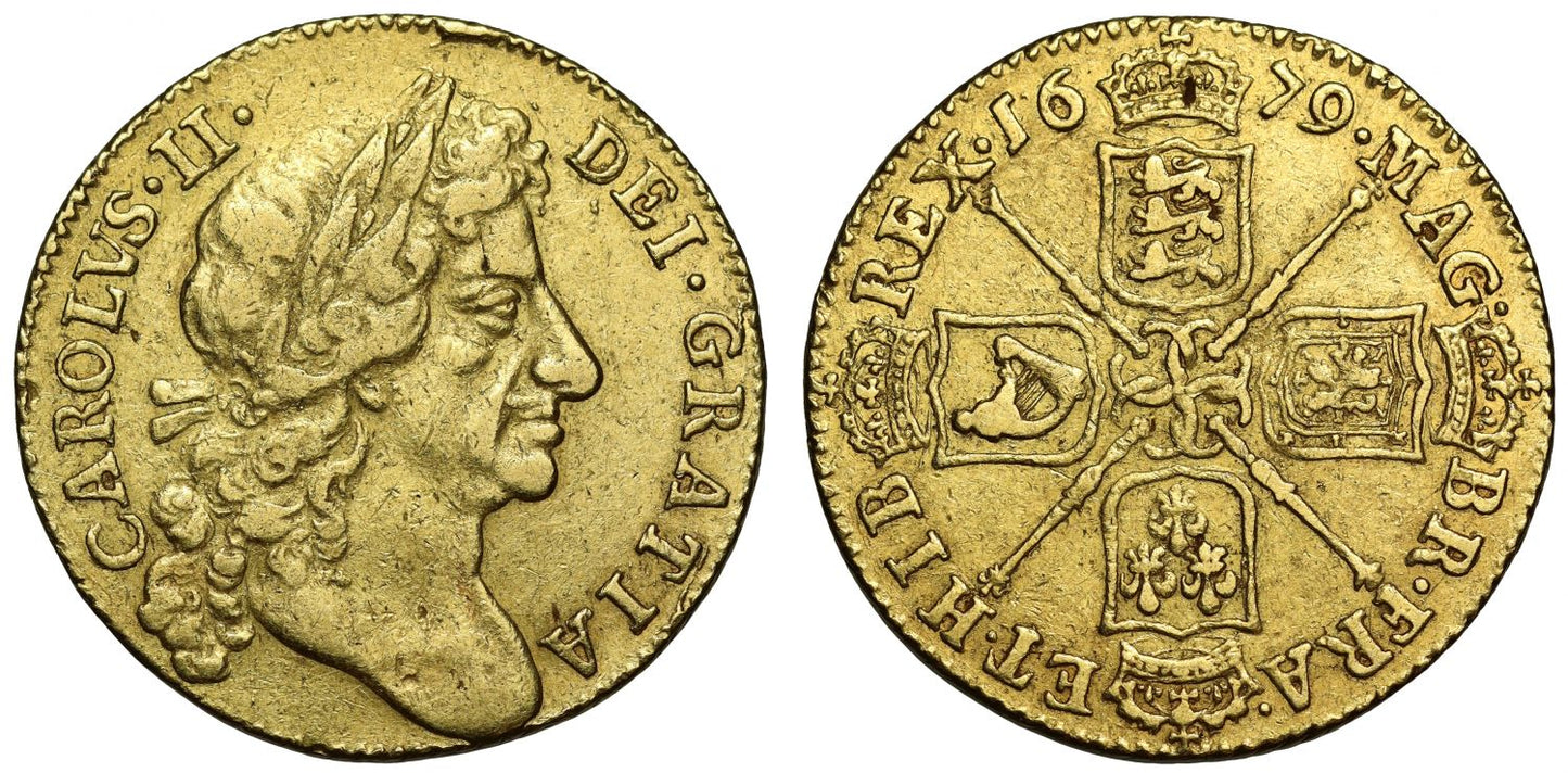 Charles II 1679 Guinea, 4th bust