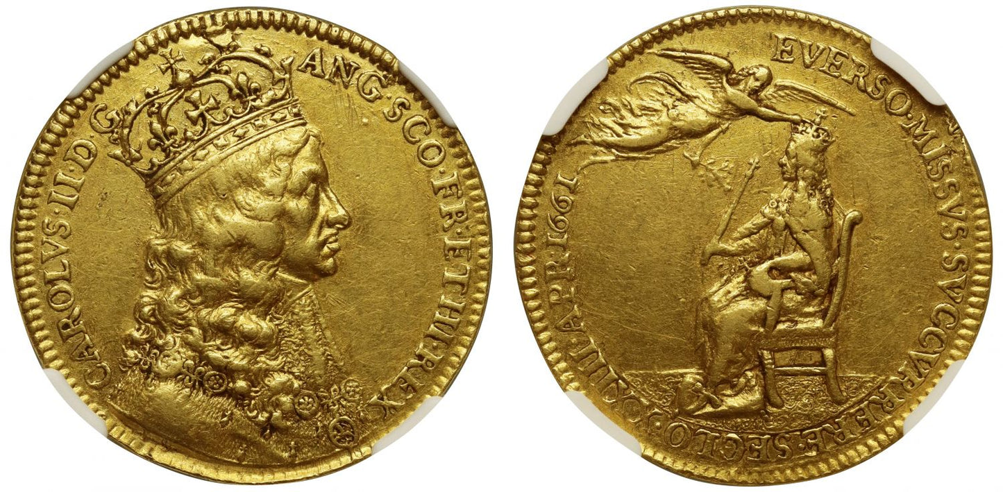 Coronation of Charles II, 1661, Gold Medal, AU53.
