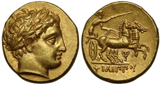 Macedon, Philip II, Gold Stater, Ch AU 5/5 4/5.