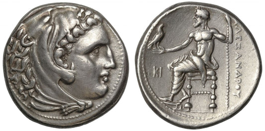 Alexander the Great, Tetradrachm, lifetime or early posthumous issue, Miletus.