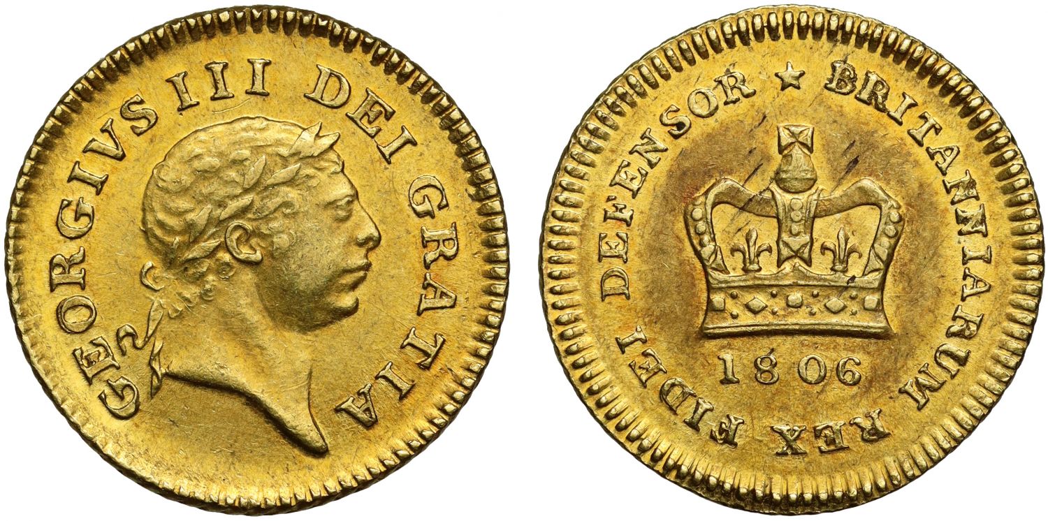 George III 1806 Third-Guinea, 3rd type, 2nd head