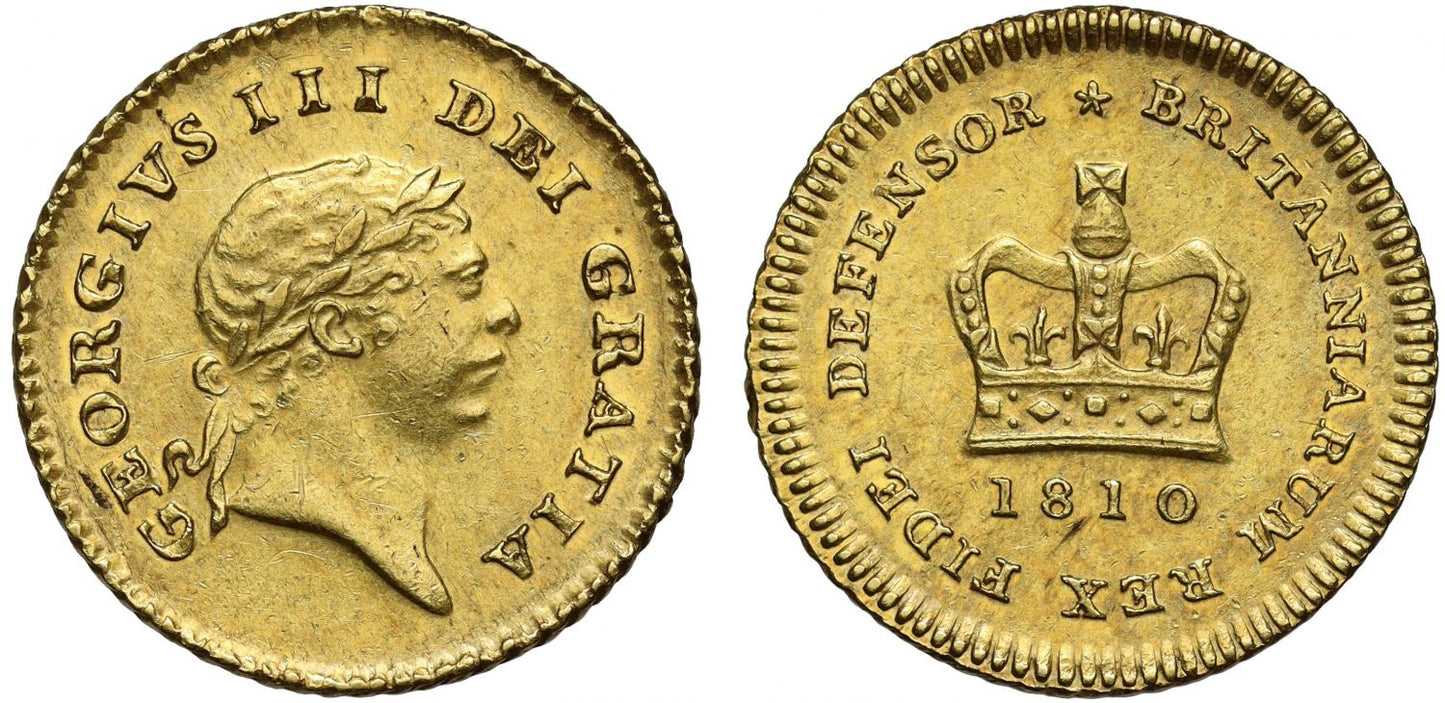 George III 1810 Third-Guinea, 3rd type, 2nd head