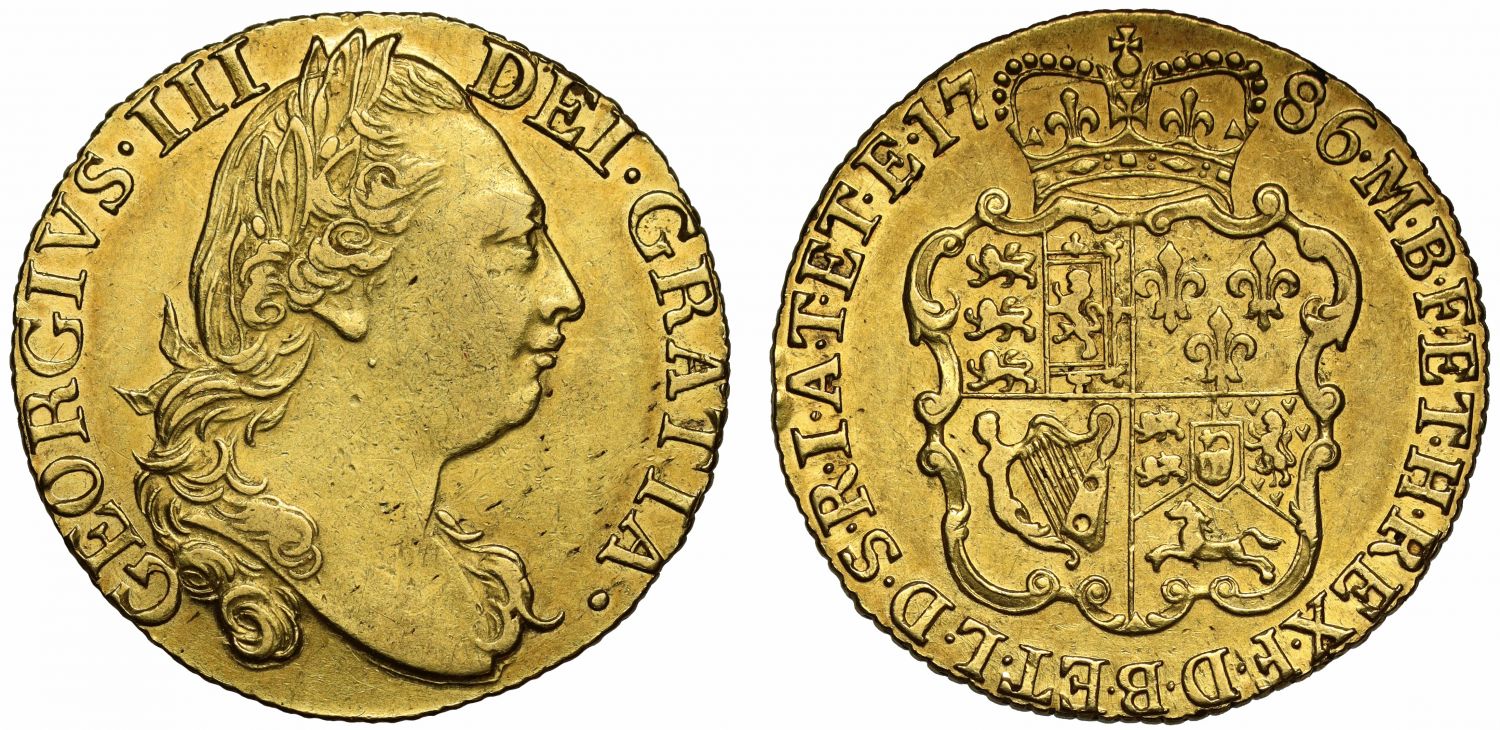 George III 1786 Guinea, rose reverse, 4th bust