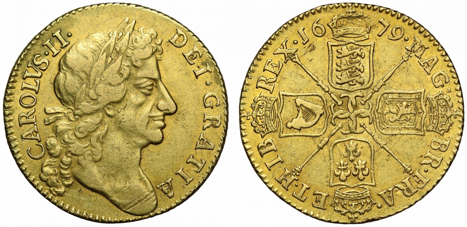 Charles II 1679 Guinea, 4th bust
