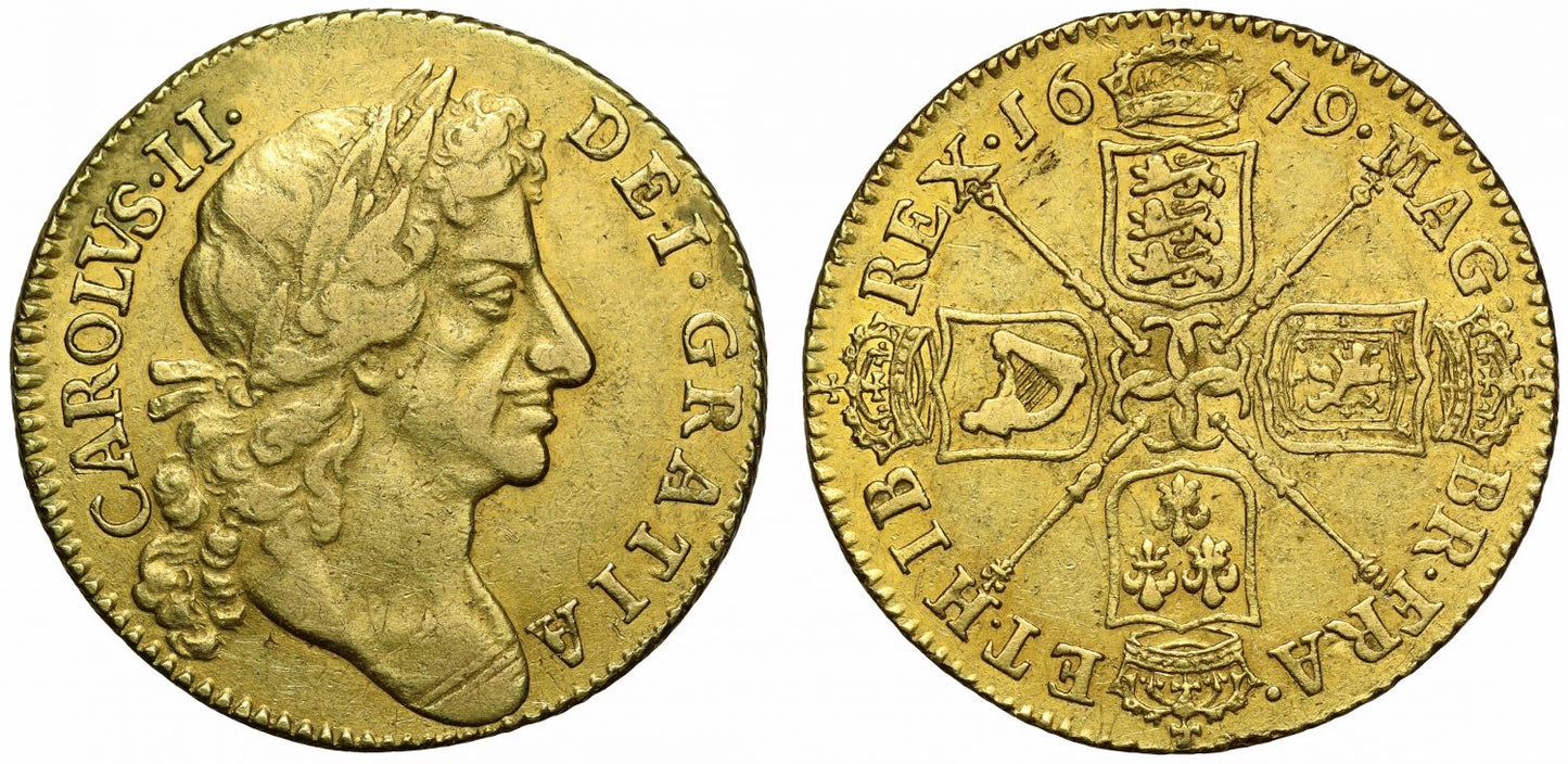 Charles II 1679 Guinea, 4th bust