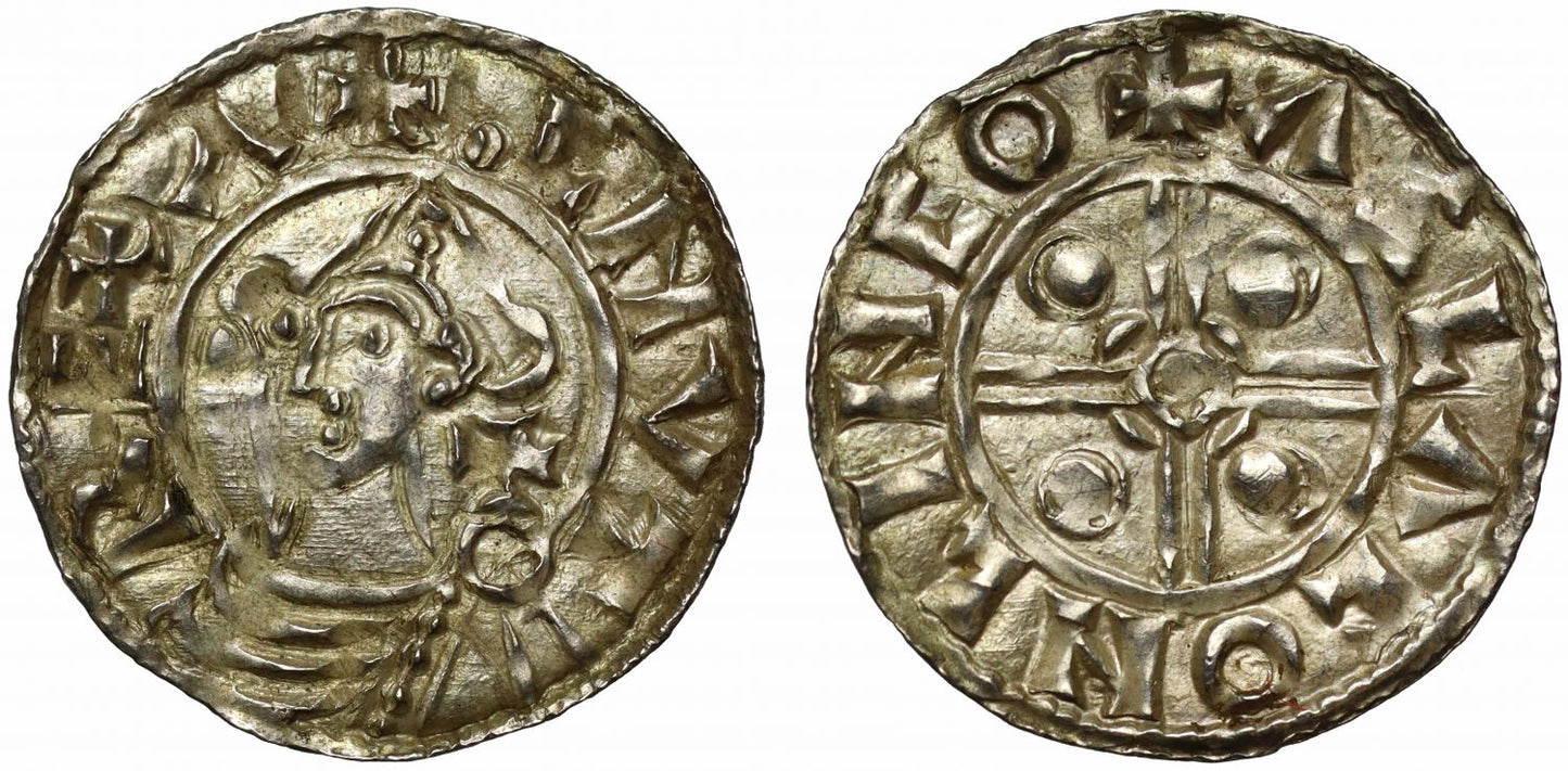 Canute Penny, Helmet type, Lincoln Mint, moneyer Aslac