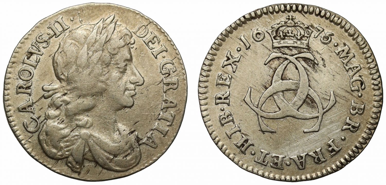 Charles II silver Threepence, larger Groat obverse, extremely rare