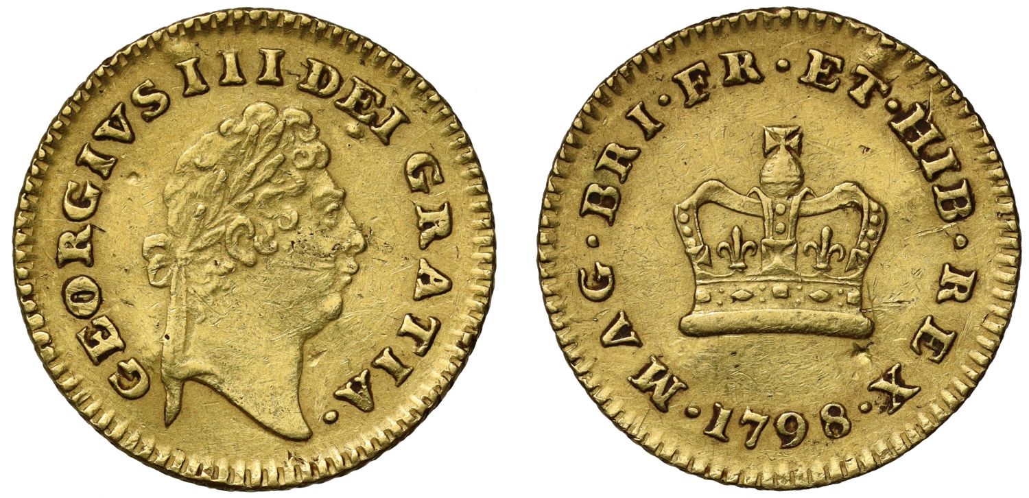 George III 1798 Third-Guinea, 2nd year of issue