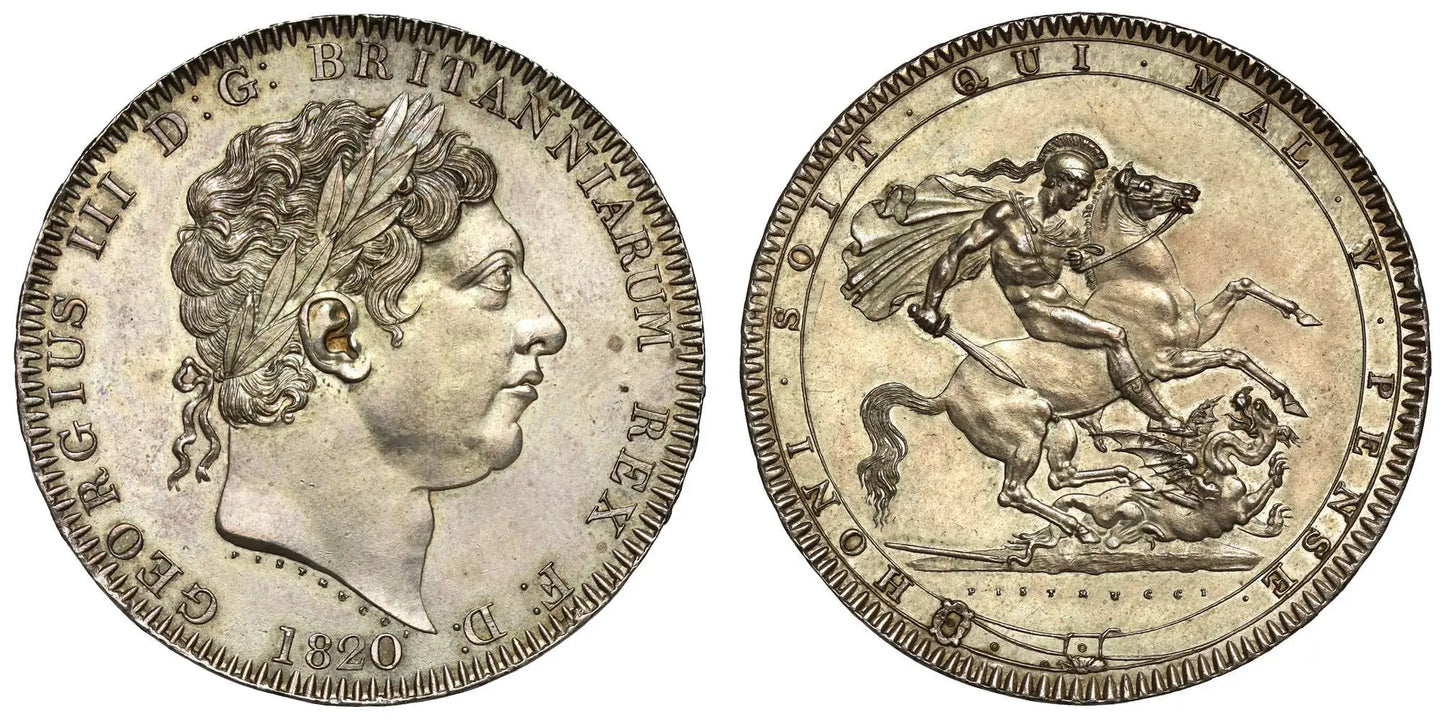 George III 1820 Crown with LX edge year