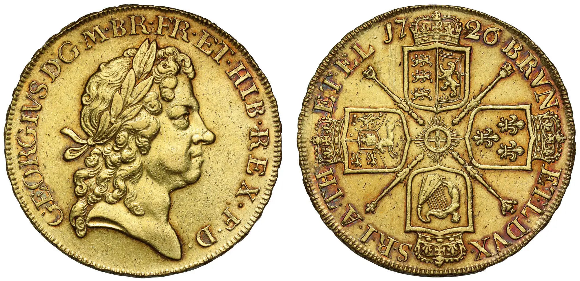George I 1726 Five-Guineas, final year for denomination in this reign