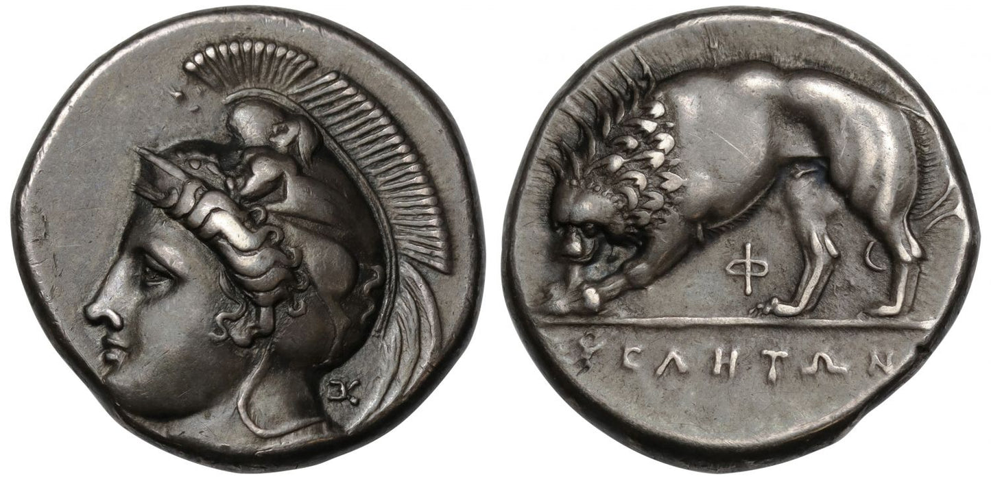 Italy, Lucania, Velia, Silver Nomos, c. 334-300 BC, Kleudoros Group.