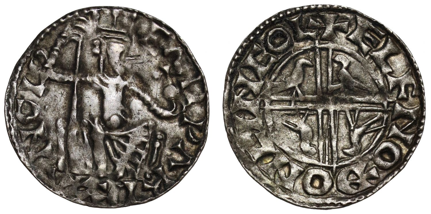 Edward the Confessor Penny, Sovereign/Eagles type, Lincoln, Elfnoth