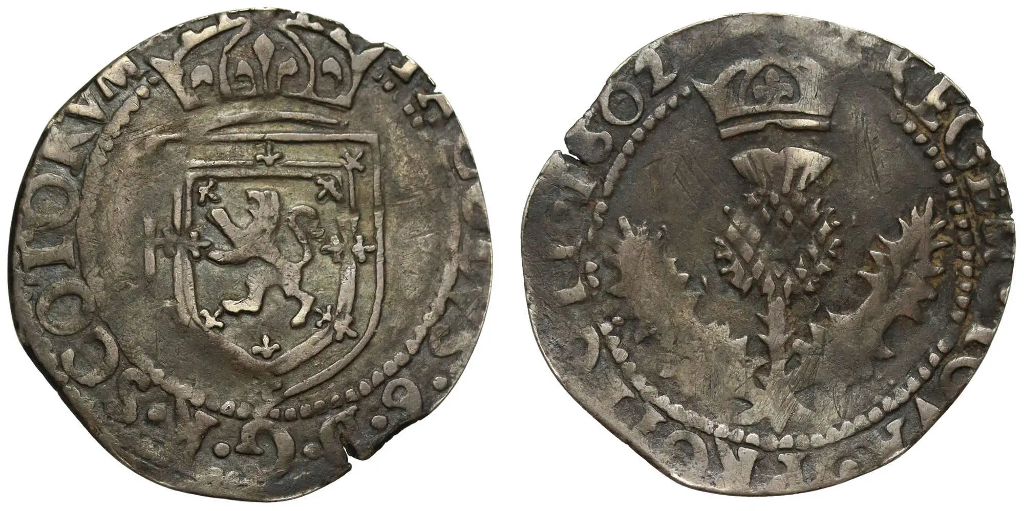 Scotland, James VI 1602 1/8 Thistle Merk