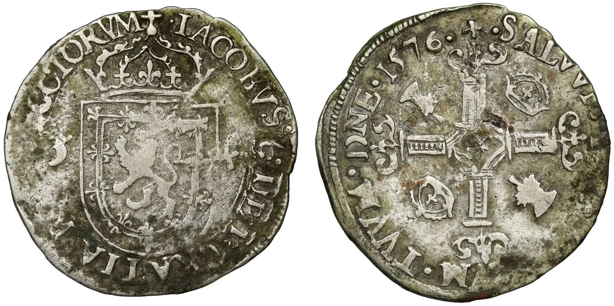 Scotland, James VI 1576 Quarter Merk, extremely rare date
