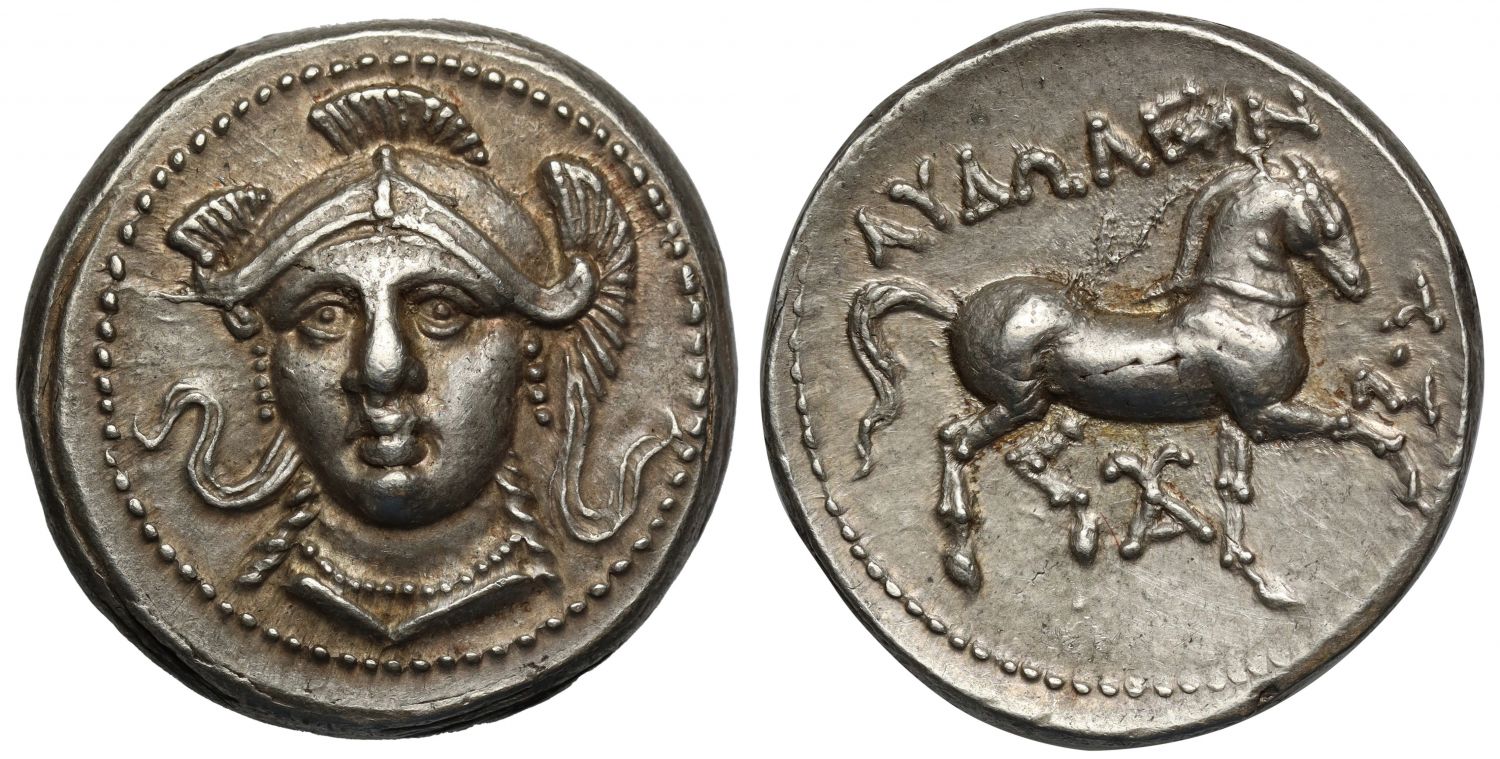 Kings of Paeonia, Audoleon (315-286), Silver Tetradrachm.