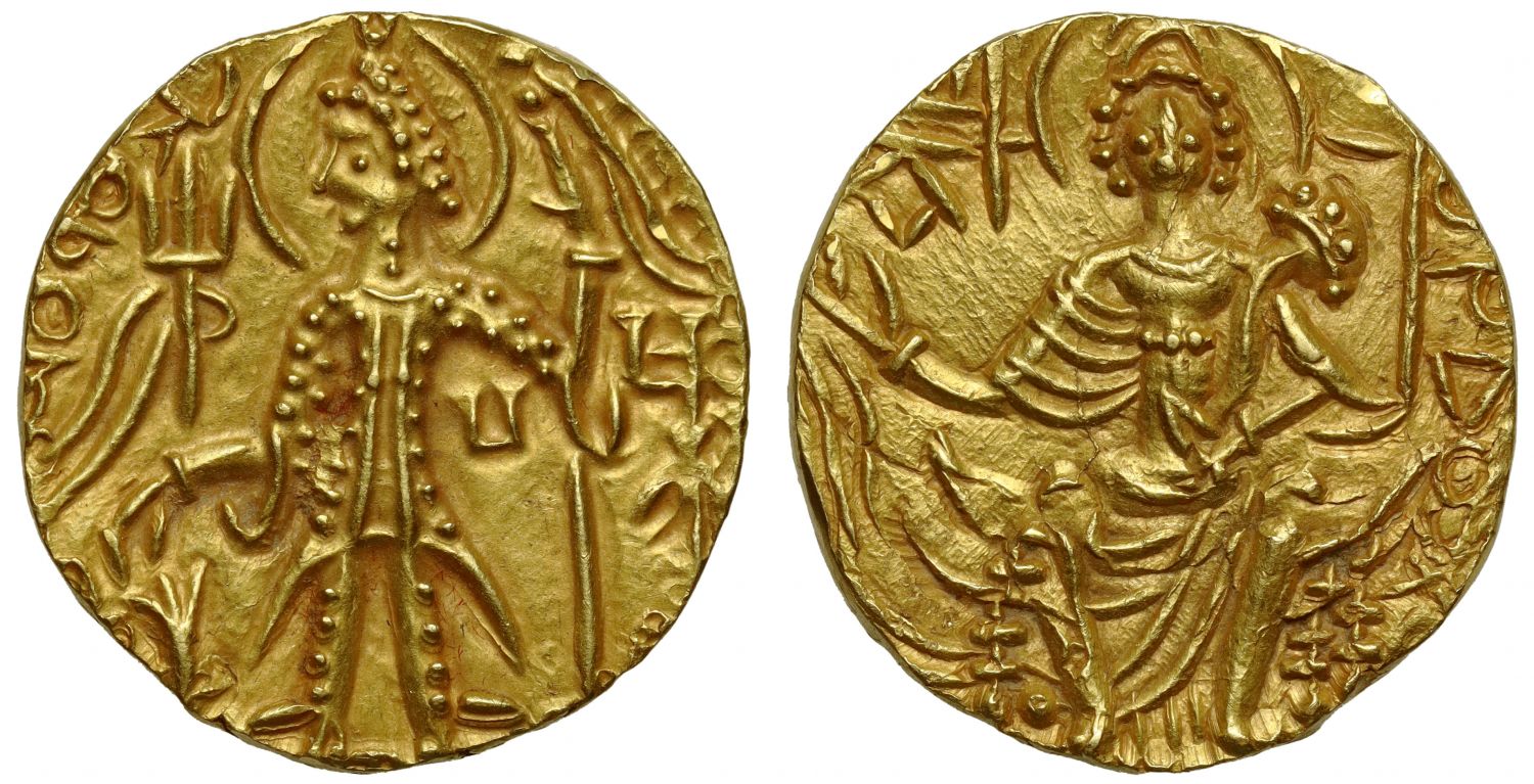 Kushan Empire, Shaka (AD 305-335), Gold Dinar.