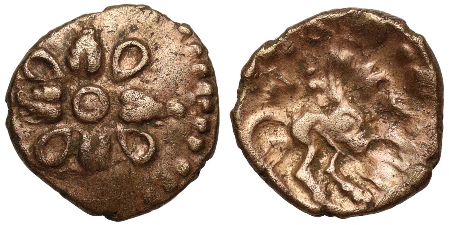 Ancient British, Catuvellauni, Addedomaros (c. 45-25 BC), Gold ¼-Stater.