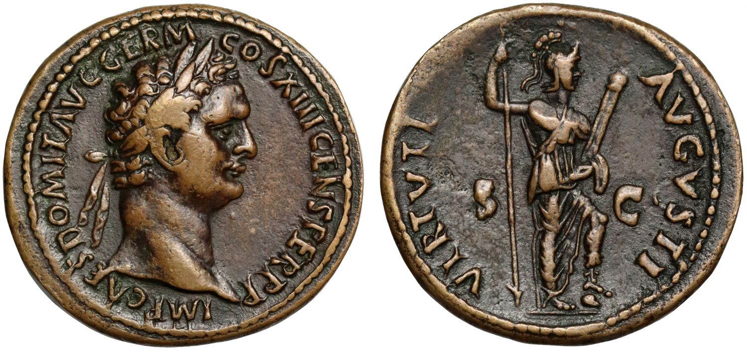Domitian, bronze AS, 81-96 AD