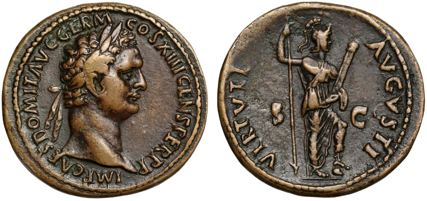 Domitian, bronze AS, 81-96 AD