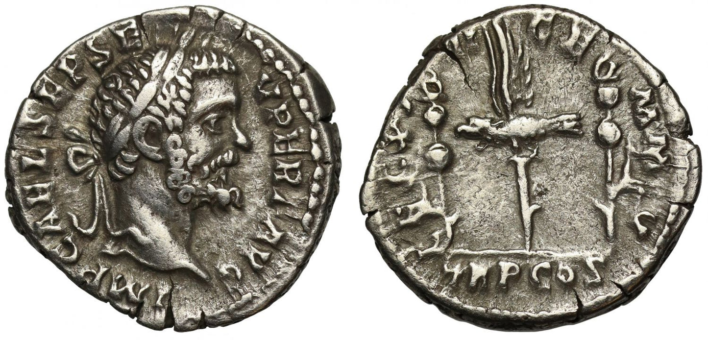 Septimius Severus 193-211 AD, silver Denarius Legionary issue. Rome mint. Struck 193 AD