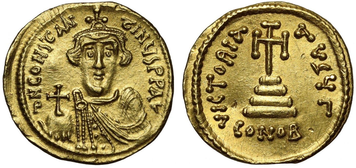 Constans II, 641-668, gold Solidus, Constantinople