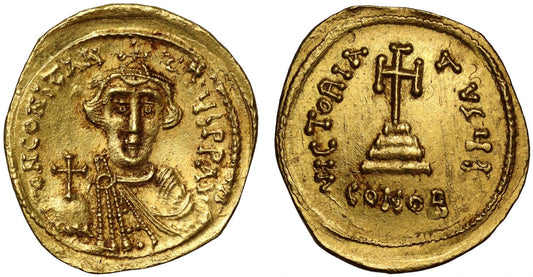 Constans II, gold Solidus, Constantinople, 641 AD