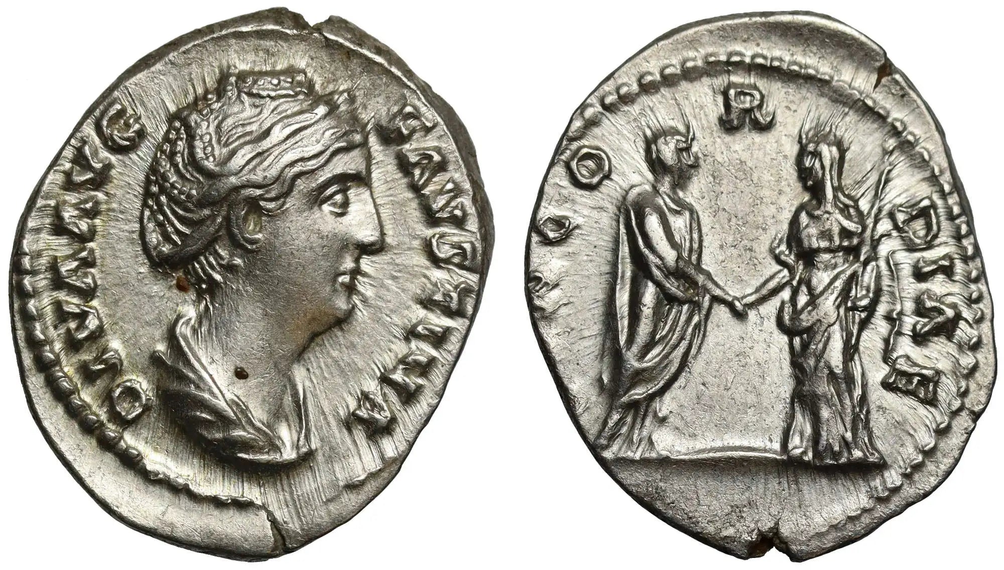 Diva Faustina Senior, d.141 AD, silver Denarius, Rome, c.141-6 AD