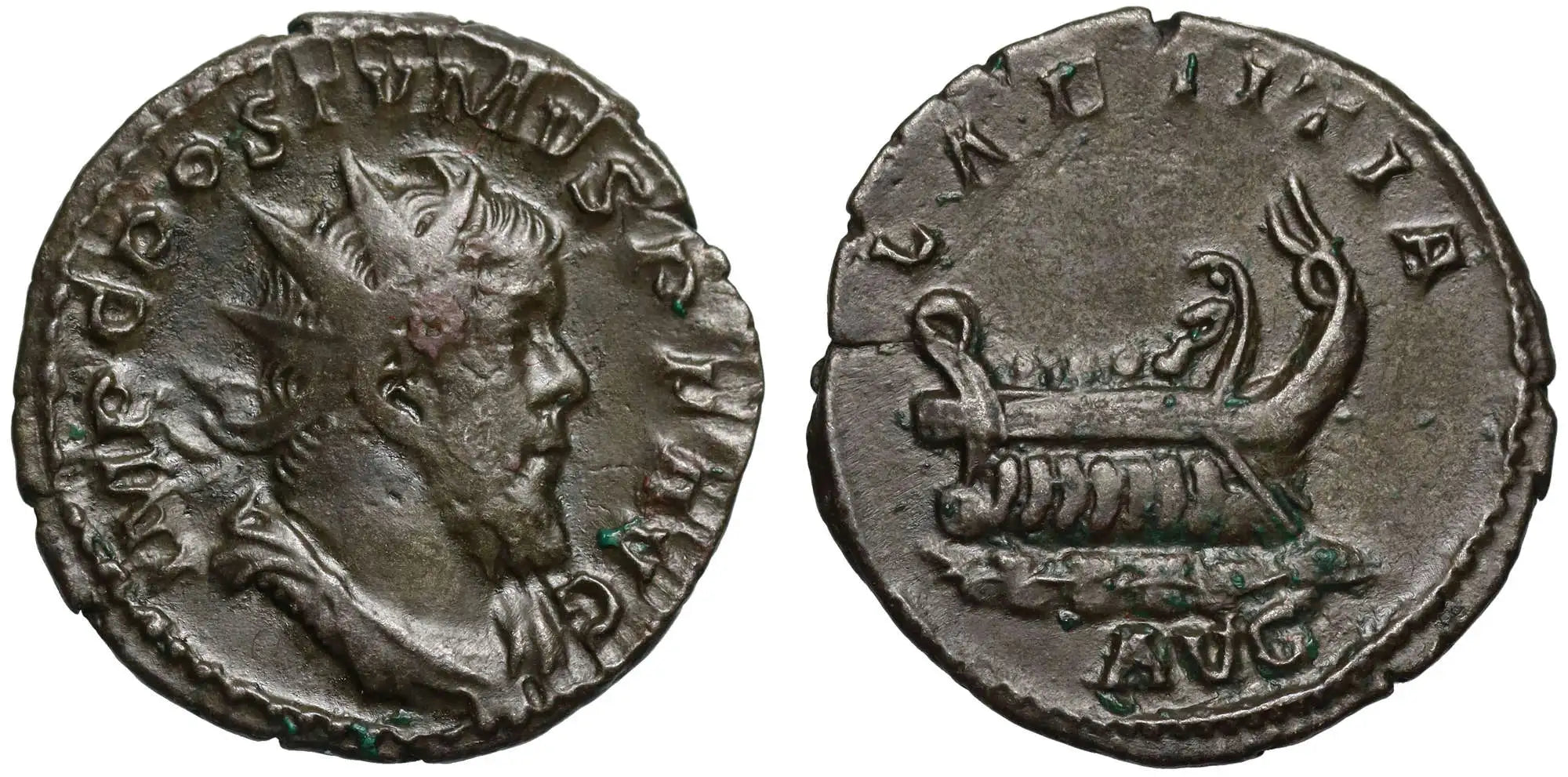 Postumus, Romano-Gallic Emperor, billon Antoninianus, Treveri, 260-1 AD.
