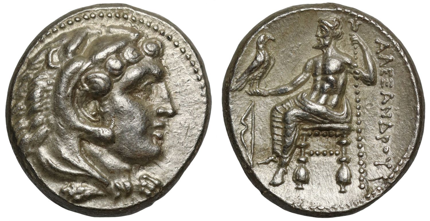 Alexander the Great lifetime issue, silver Tetradrachm, salamis, Cyprus