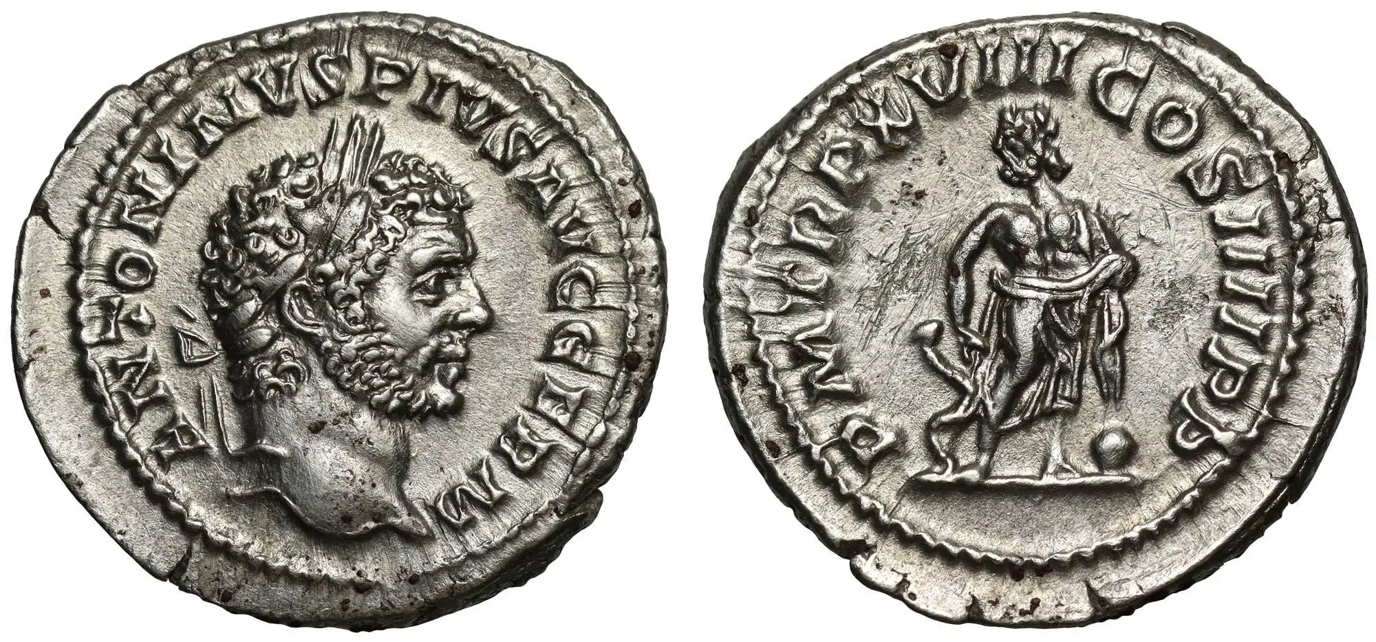 Caracalla, silver Denarius, Rome, 215 AD