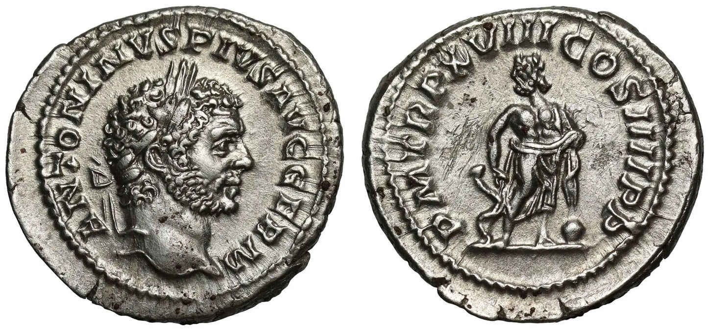 Caracalla, silver Denarius, Rome, 215 AD