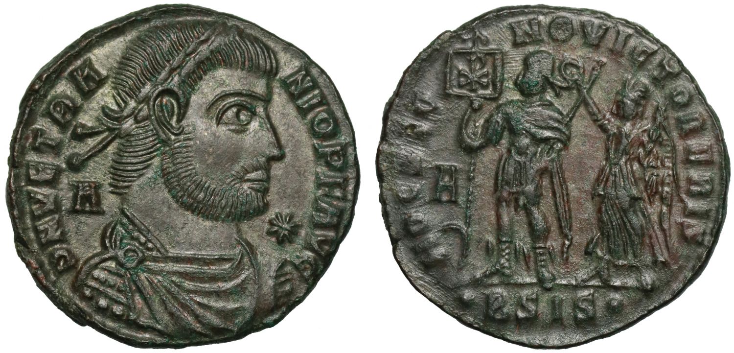 Vetranio March - December 350 AD, bronze Centenionalis, Siscia
