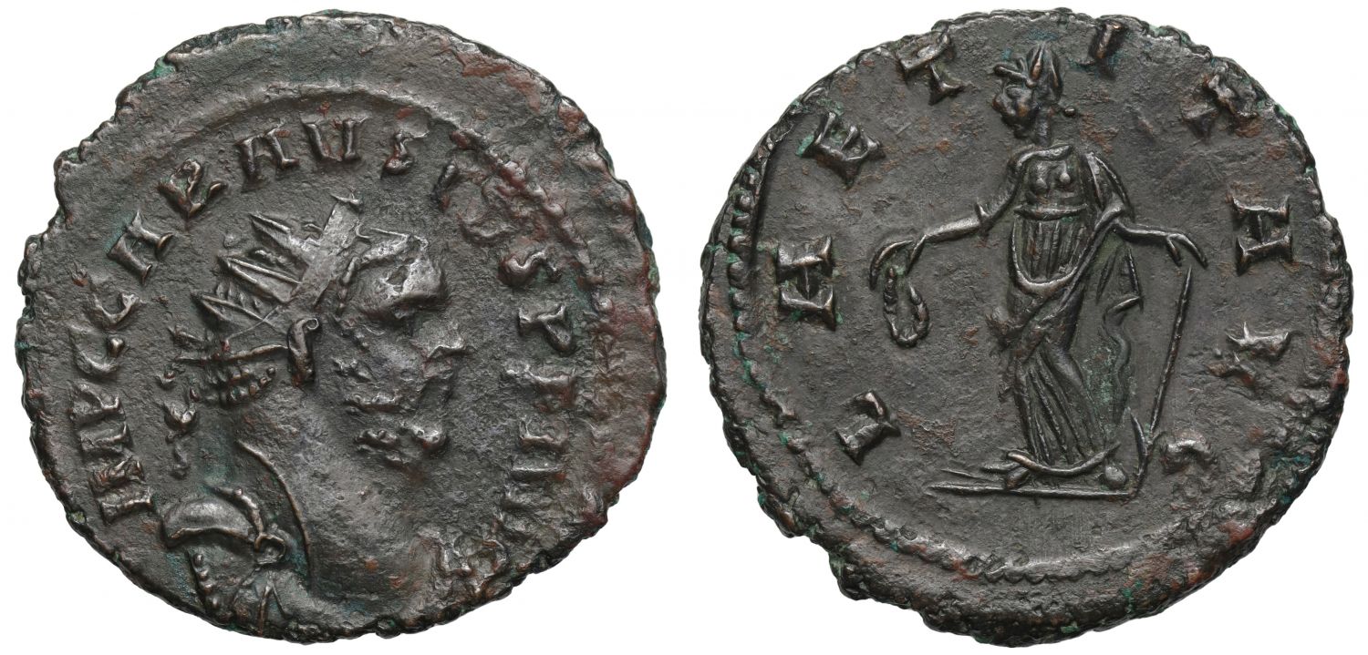 Carausius, AE Antoninianus, Uncertain Mint, Laetitia.