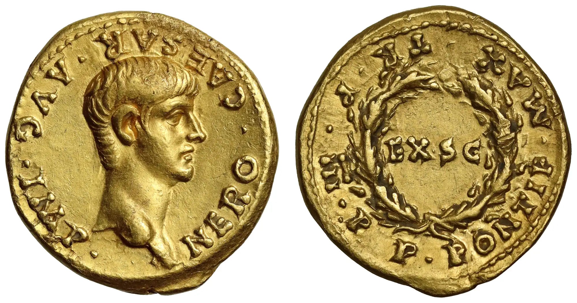 Nero, Gold Aureus, Rome, 56-57 AD, Found near Usk, Wales
