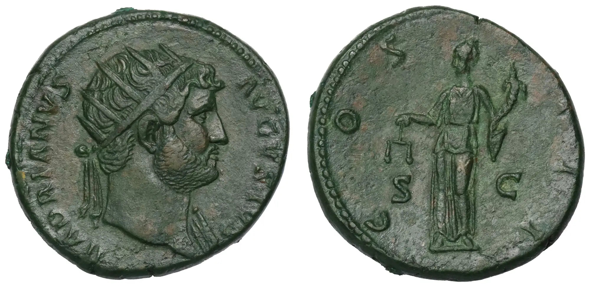 Hadrian, Bronze Dupondius