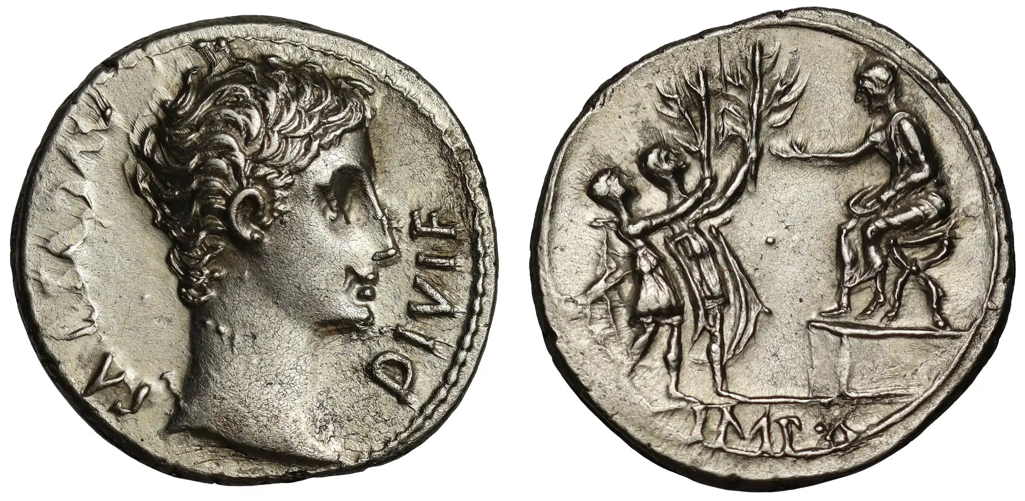 Augustus, Silver Denarius, Lugdunum