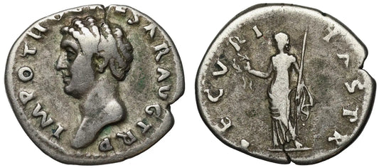 Otho, Silver Denarius, Securitas, Rare left facing bust