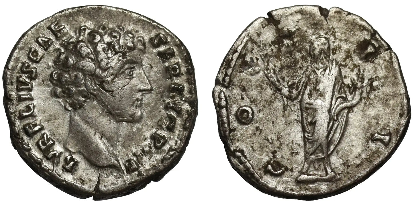 Marcus Aurelius as Caesar, Silver Denarius