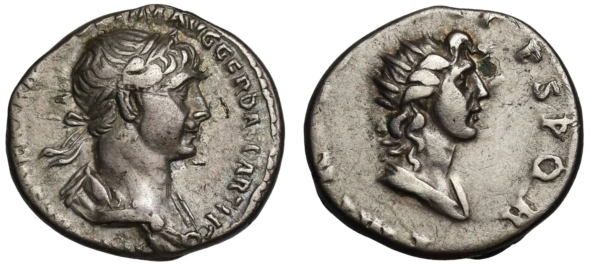Trajan, Silver Denarius, Sol