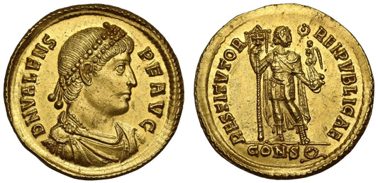 Valens, Gold Solidus, Virtually as struck