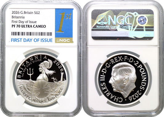 * Charles III 2026 PF70 UC FDI silver 1oz Britannia