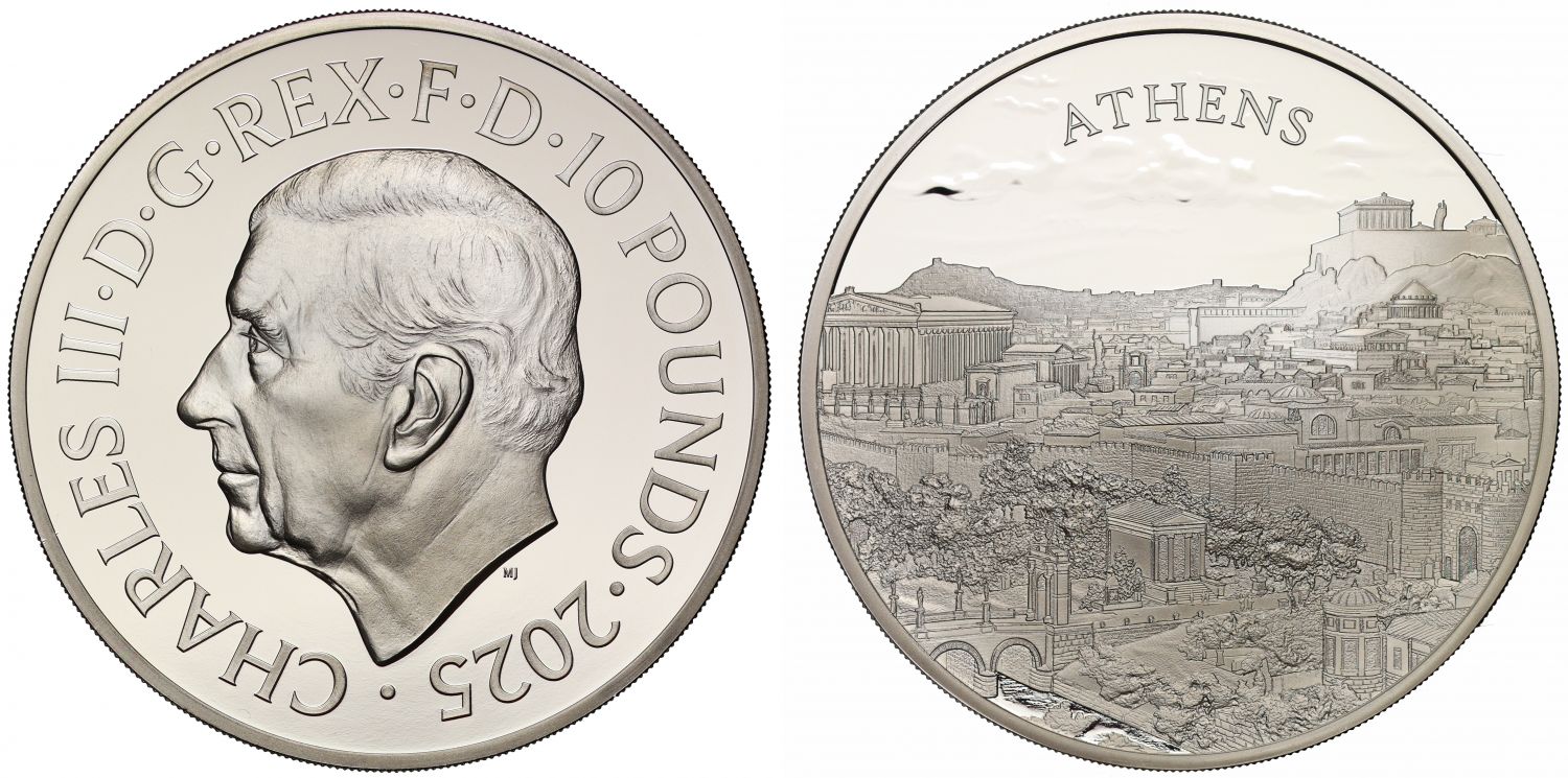 Charles III 2025 silver proof 5oz Athens City Views