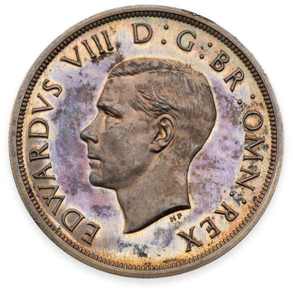 Edward VIII 1937 pattern crown Five Shillings Sold Sovereign Rarities Auctions