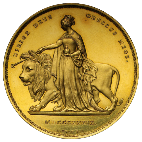 Gold Una and Lion sold Sovereign Rarities Auction 